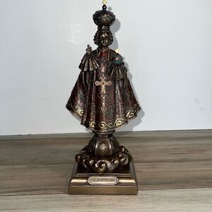 Vintage 2013 CHILD FROM PRAGUE VERONESE Hand-Painted Cold Cast Bronze Look 9”
